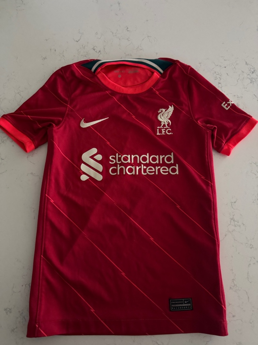 Nike Kids Liverpool FC Red Short Sleeve Jersey with White Logos